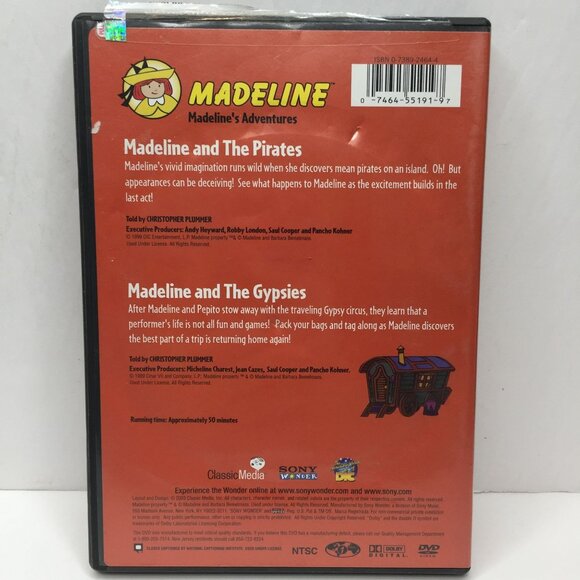 Set 2 DVD Madeline's Adventures 4 Episodes Pirates Gypsies 40 Thieves New House - Picture 4 of 9